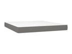Upholstered bed base with mattress, dark grey, 160x200cm, fabric YDUR16160