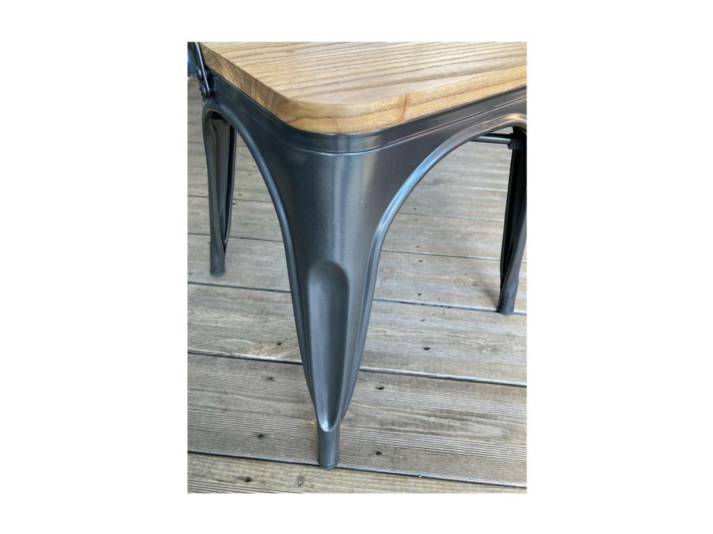 Decohaute - Set of 2 dining chairs in steel and light wood FNGD54510