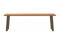 Light brown rectangular solid oak dining table IEFI04838