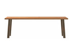 Light brown rectangular solid oak dining table IEFI04838
