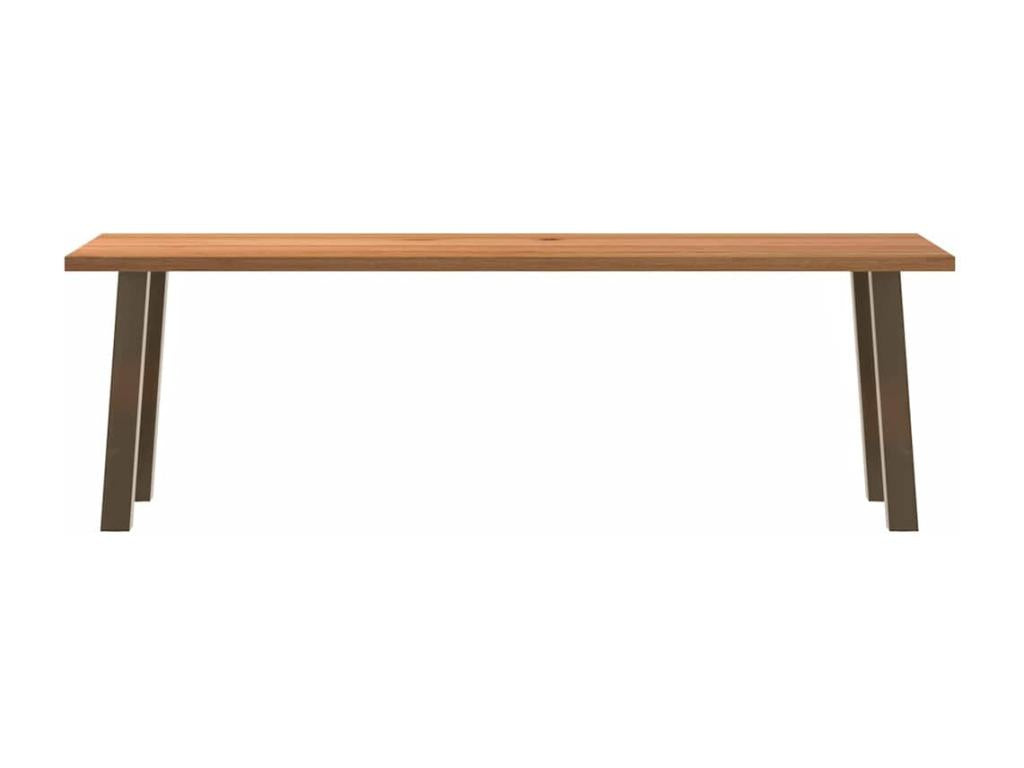 Light brown rectangular solid oak dining table IEFI04838
