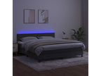 Decohaute bed base with LED mattress, dark grey, 180x200 cm, FHUD81587