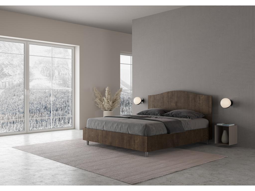 Bed with slatted base 160x190 walnut Decohaute BMDP94728