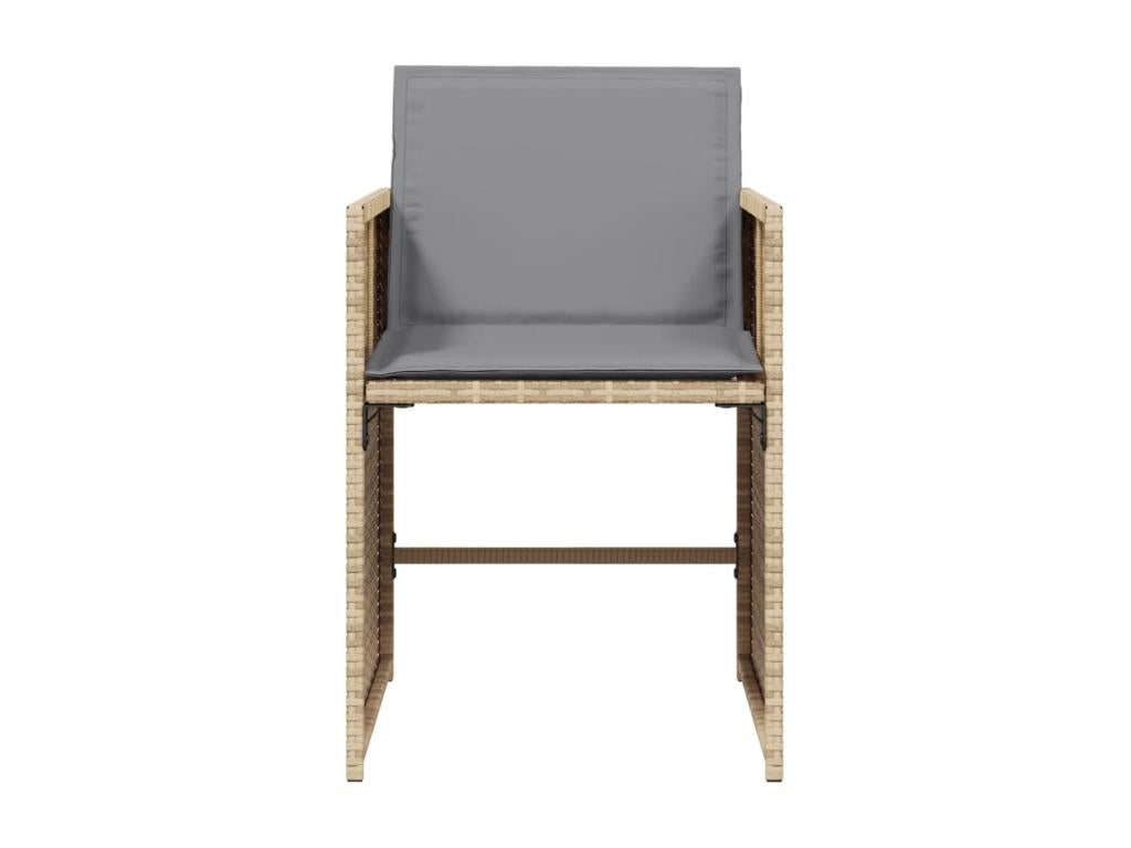 Garden chairs with cushions, set of 4, méDecohaute beige IXKK82262