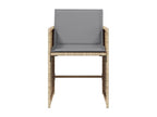 Garden chairs with cushions, set of 4, méDecohaute beige IXKK82262