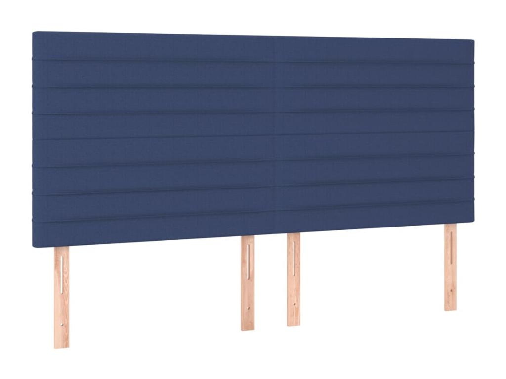 4-piece headboard set, blue, 90x5x78/88 cm, fabric OBLC40130