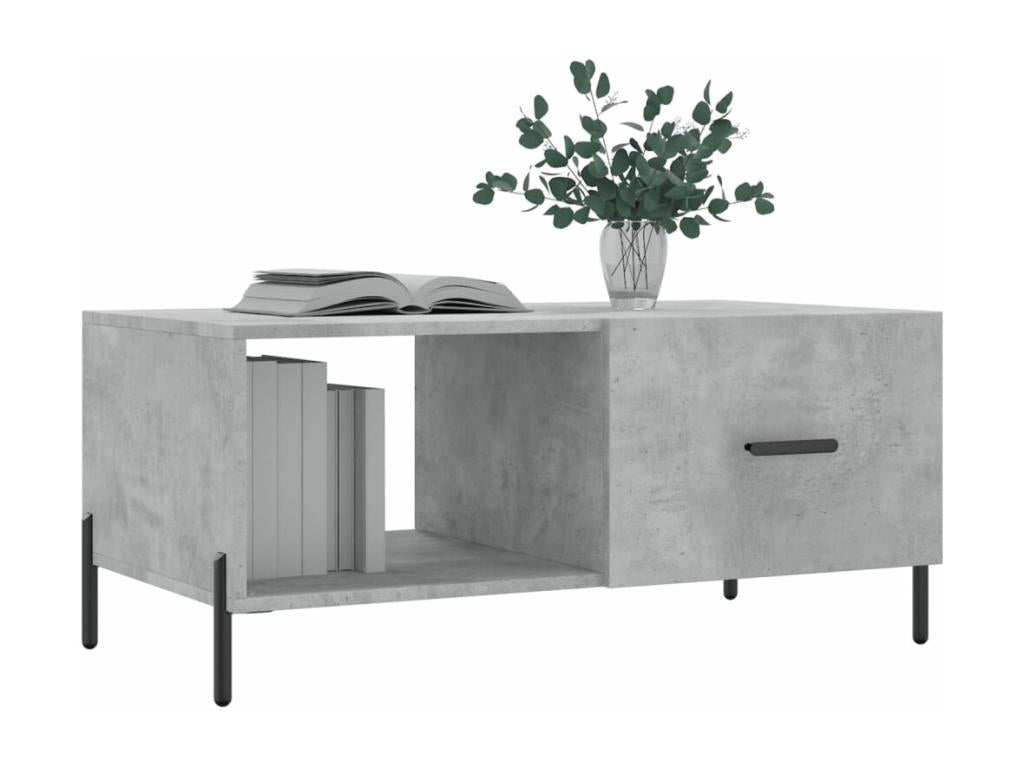 Concrete grey coffee table 90x50x40 engineered wood JAMF41920