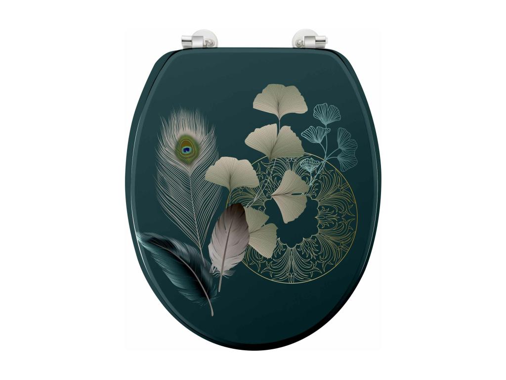 Toilet seat 37x46 cm with metal hinges Ginckoblue JTEU83229