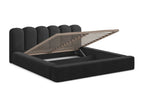 Upholstered bed with storage 220x238 - by Decohaute - black - Decohaute XDKZ07233