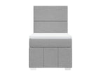 Chezlova bed base and mattress, light grey, 90x190 cm, fabric AQIO36733