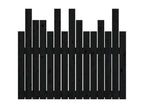 Wall-mounted headboard, black, 95.5x3x80 cm, solid pine wood, RVKI70223