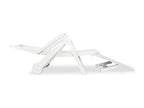 Chaise longue with footrest, white plastic, UYAN85864