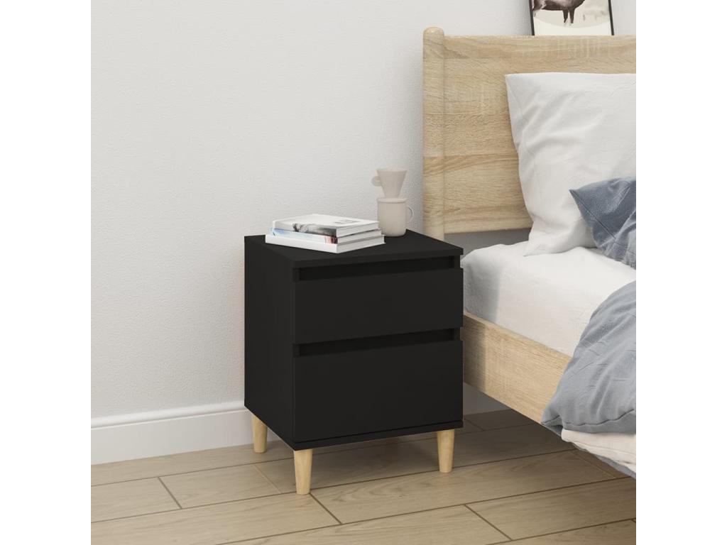 Chezlova Premium - Black Bedside Table 40x35x50 cm SBRY05374