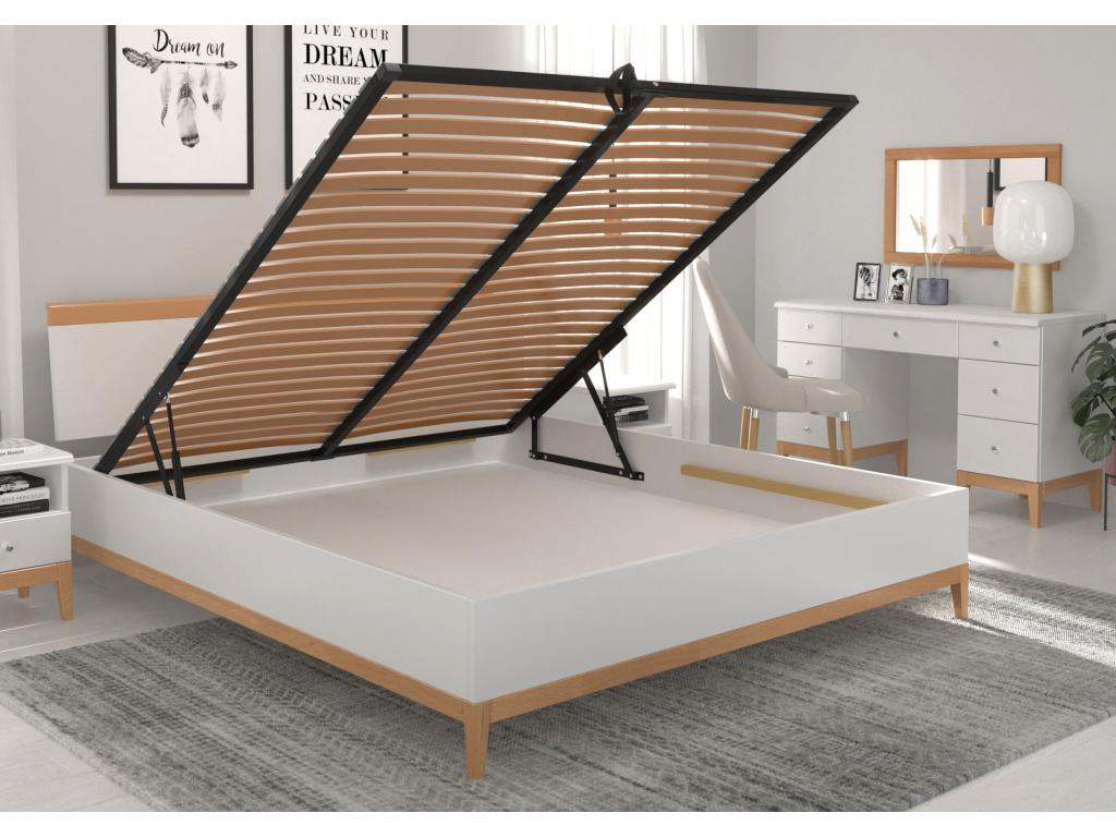 Decohaute HIGH BC wooden bed with storage compartment, 180x200 cm, PHCY57038