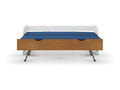 80x200 cm daybed with pull-out bed in solid white and hazelnut wood by Chezlova XAWA61535