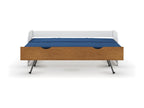 80x200 cm daybed with pull-out bed in solid white and hazelnut wood by Chezlova XAWA61535