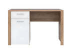 Decohaute White and Wood Desk with 1 Door and 1 Drawer KNGG61510