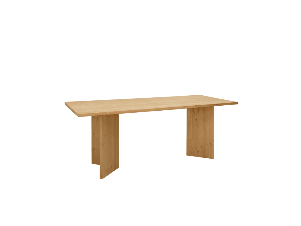Brown fir wood dining table 180x75cm - Chezlova KXBB92565