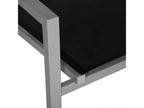 Set of 8 grey aluminium chairs - black textilene - Decohaute RCFX60969