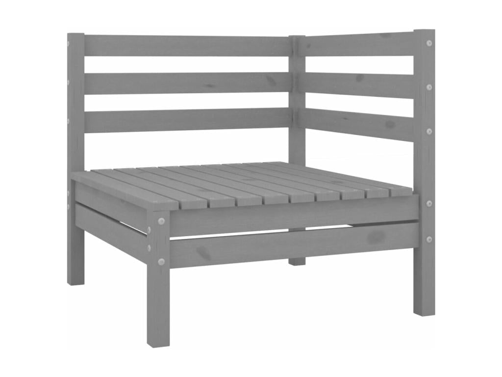 10-piece garden furniture set, Grey, Solid Pine Wood VCGE77703