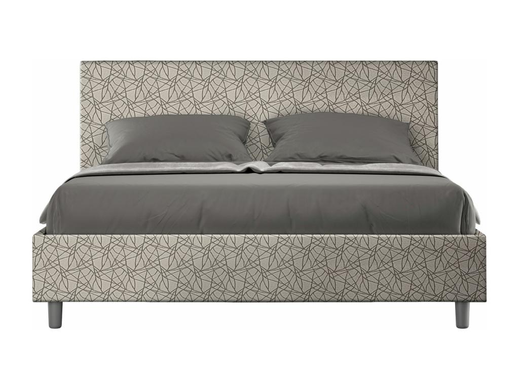 Upholstered bed without slatted base, 160x200 cm, Decohaute 02 grey fabric, Decohaute BHJF55588