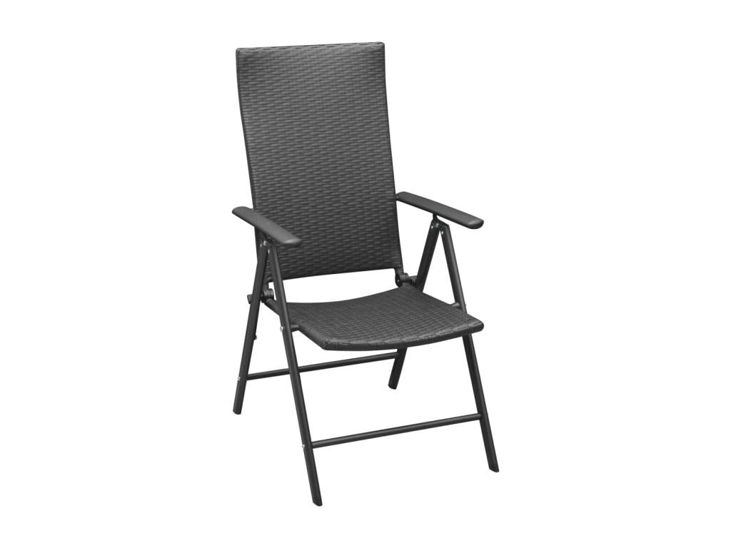 5-piece garden dining set, black, 57 LZJH60253