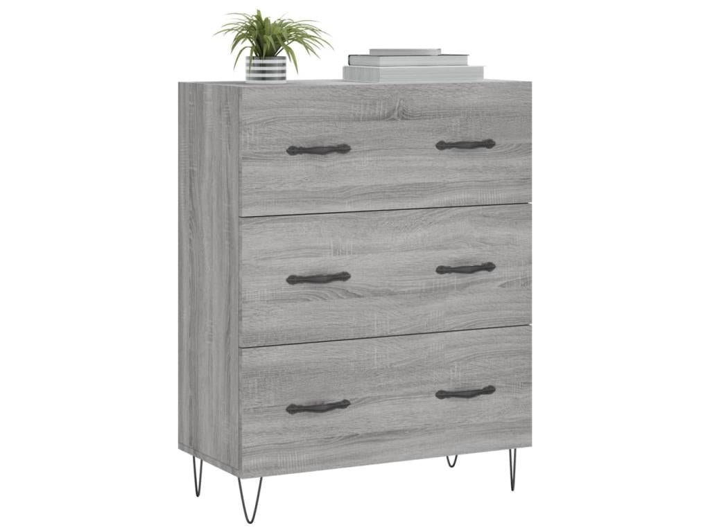 Decohaute grey sideboard 69.5x34x90 cm engineered wood KOEQ99383