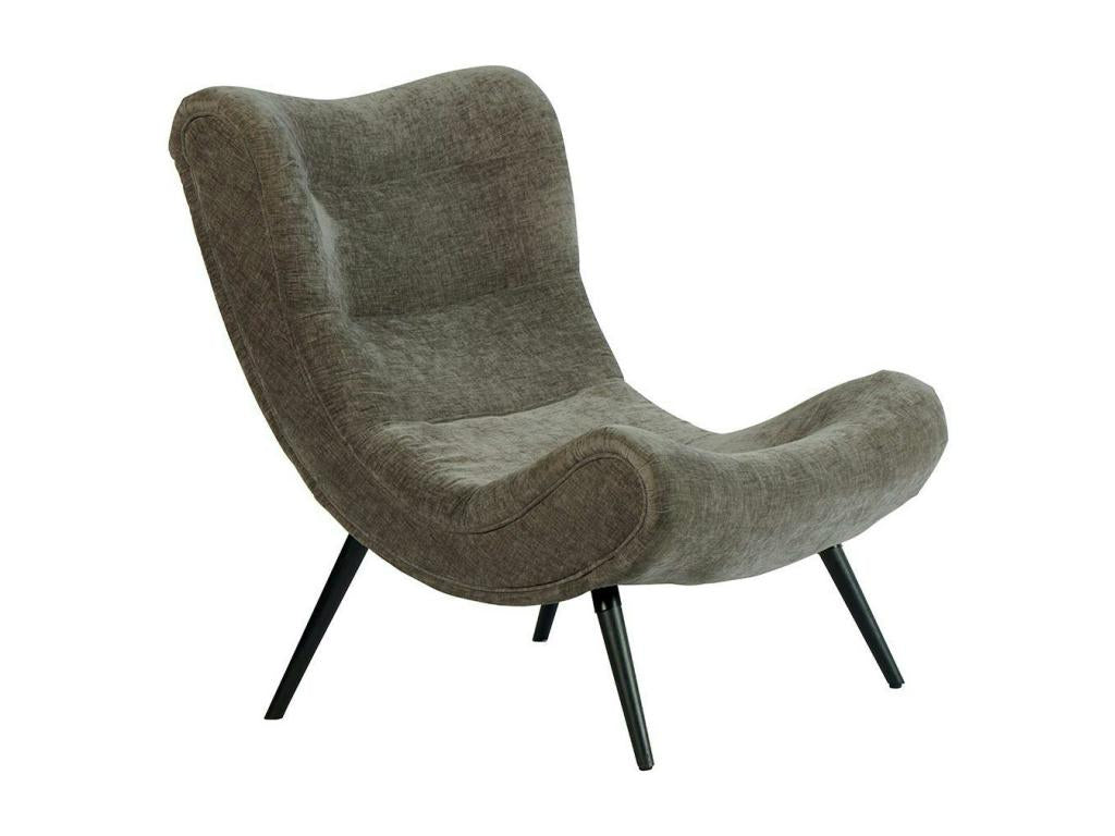 Matching armchair and pouf in grey fabric, Chezlova UANV23472