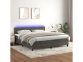 Decohaute bed base with LED mattress, dark grey, 180x200 cm, FHUD81587