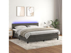Decohaute bed base with LED mattress, dark grey, 180x200 cm, FHUD81587