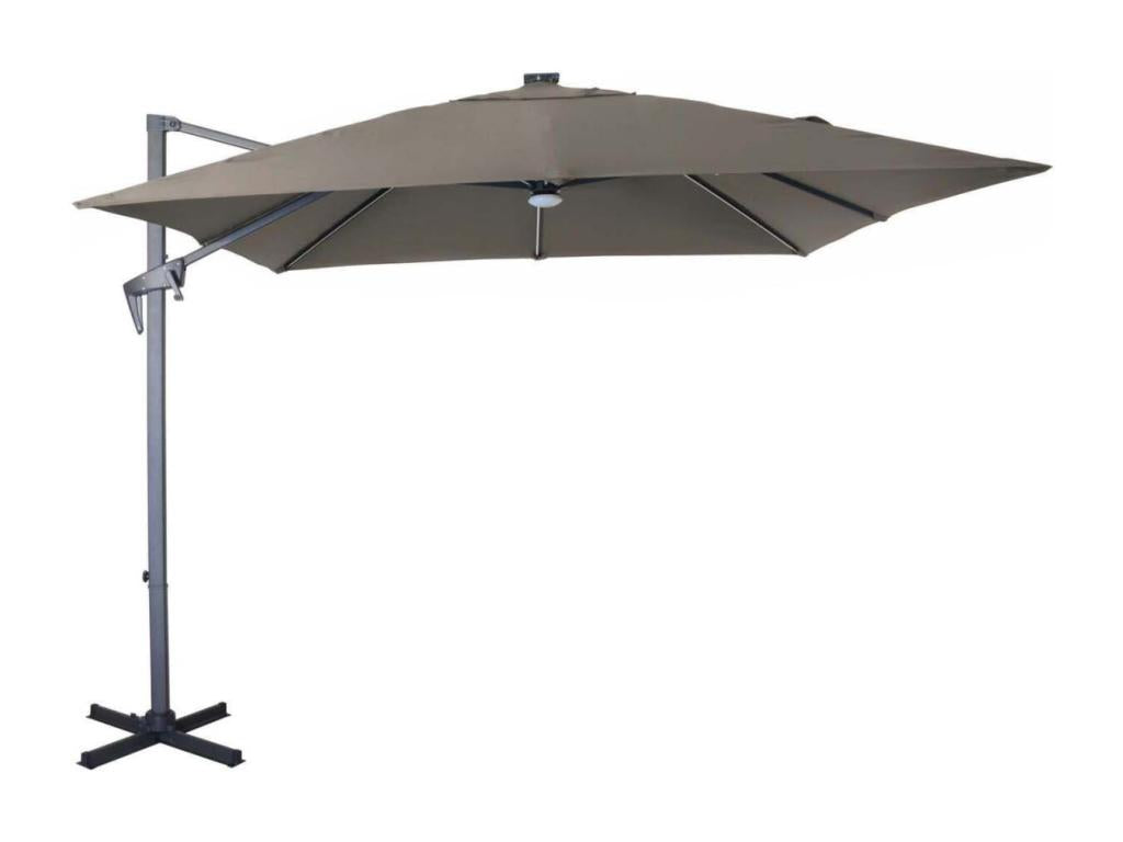 2.7m aluminum cantilever parasol with LEDs PWCJ44362