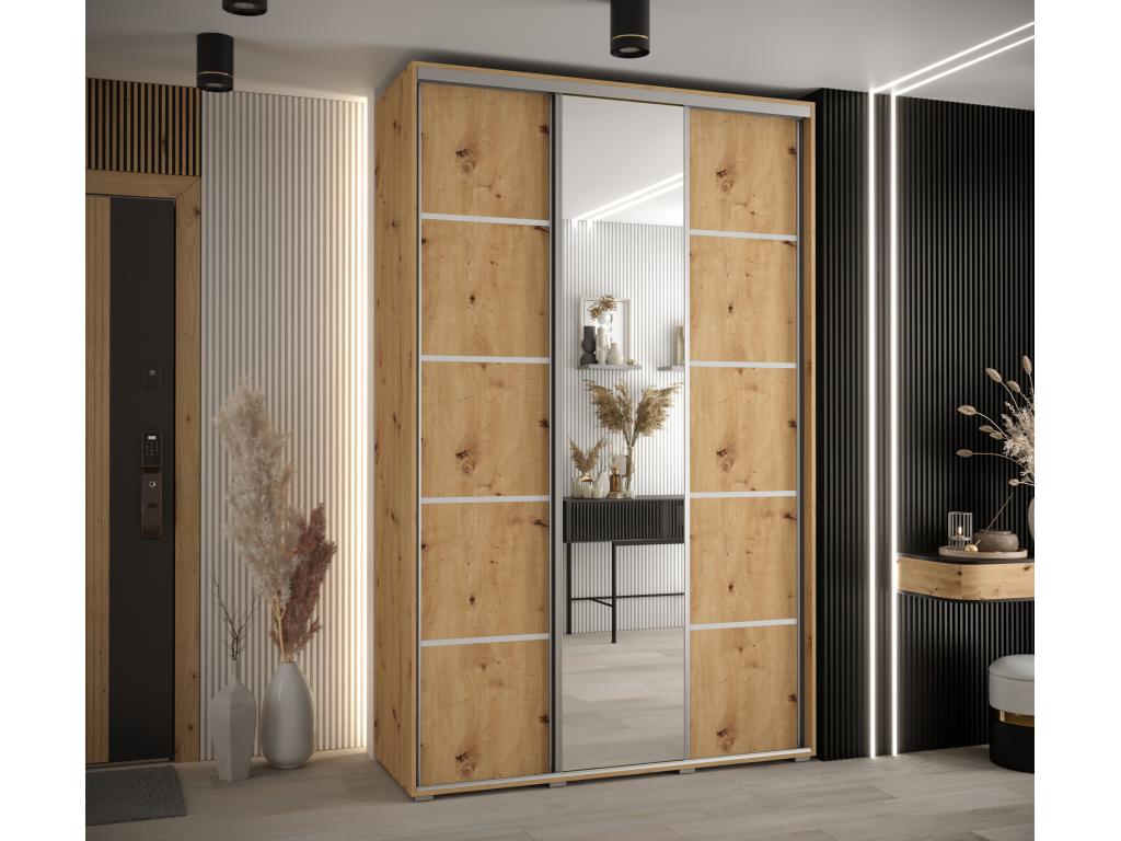 Decohaute 5 Sliding Door Wardrobe 235.2/160/45 3 Doors Decohaute/Silver ABLH65229