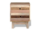 Decohaute RTWL07174 2-drawer bedside table in light recycled wood