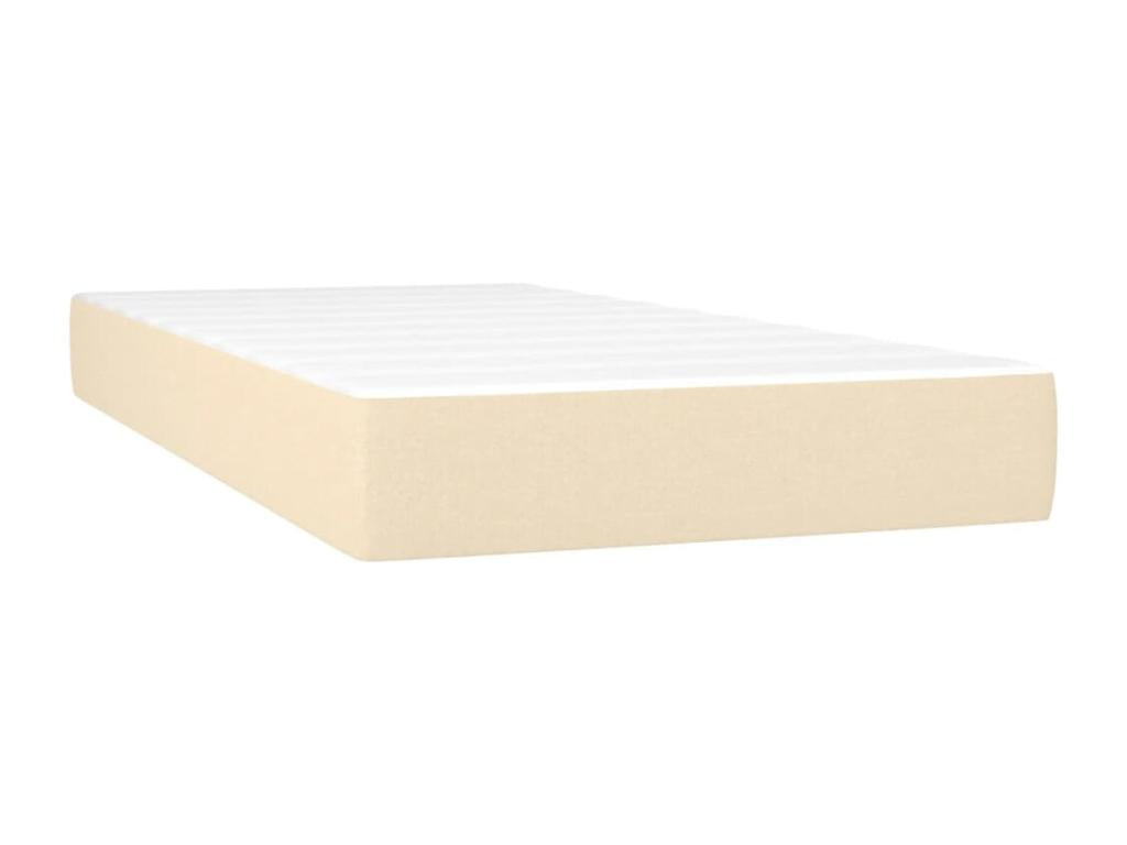 Decohaute bed base with LED mattress, Cream 80x200 cm, Fabric PUGP05733
