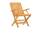 5-piece garden dining set, solid teak wood, CVIZ98533