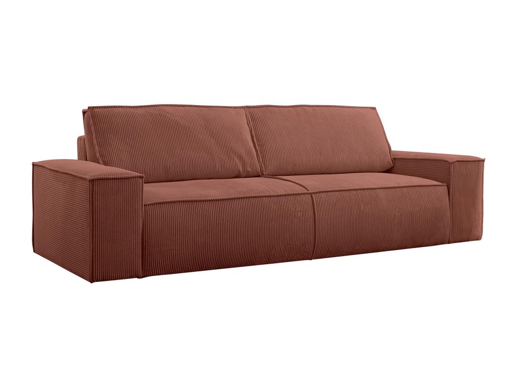 Decohaute LNHQ31898 4-seater convertible sofa in pink corduroy