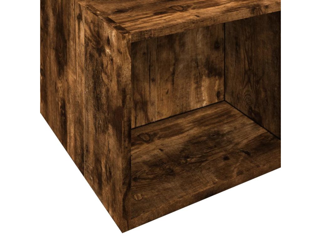 Smoked oak bed frame without mattress, 120x190 cm FSHN40989