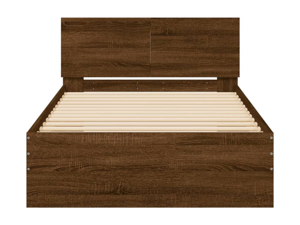 Bed frame without mattress with headboard 100x200 cm RFDW41835