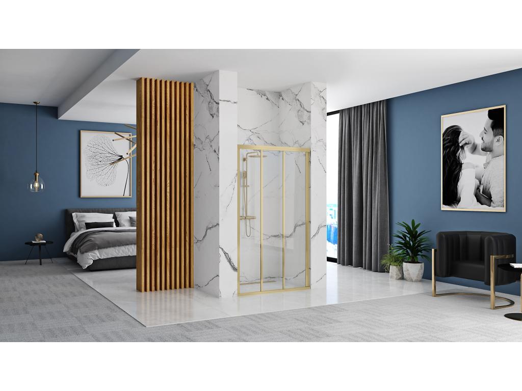 Decohaute 90 Brush Gold Shower Door HRJQ43977