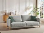 Decohaute GUZY74065 3-seater sofa in light grey fabric