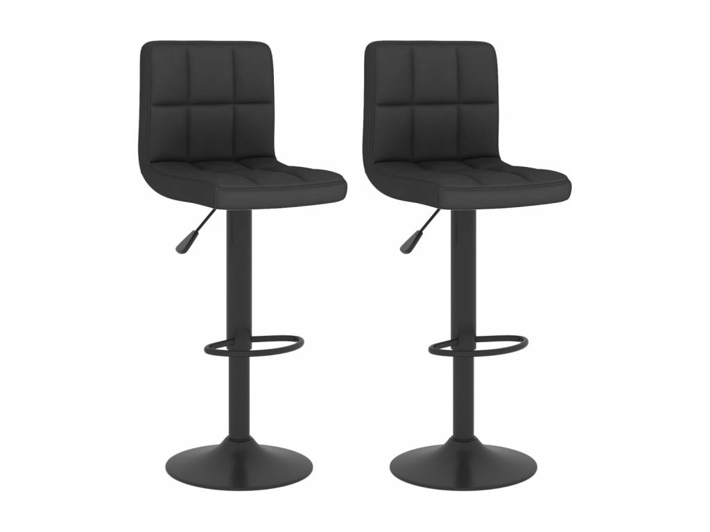 Set of 2 black fabric bar stools THXL04484