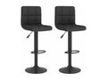 Set of 2 black fabric bar stools THXL04484
