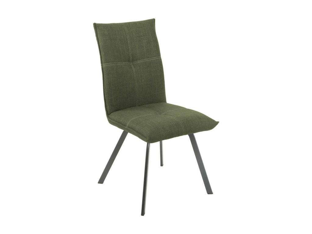 Decohaute - Set of 6 Textured Fabric Chairs, Khaki Green BMJZ80585