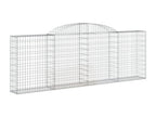 Arched gabion baskets, 7 pcs, 300x30x100-120 galvanized iron PAJG42276