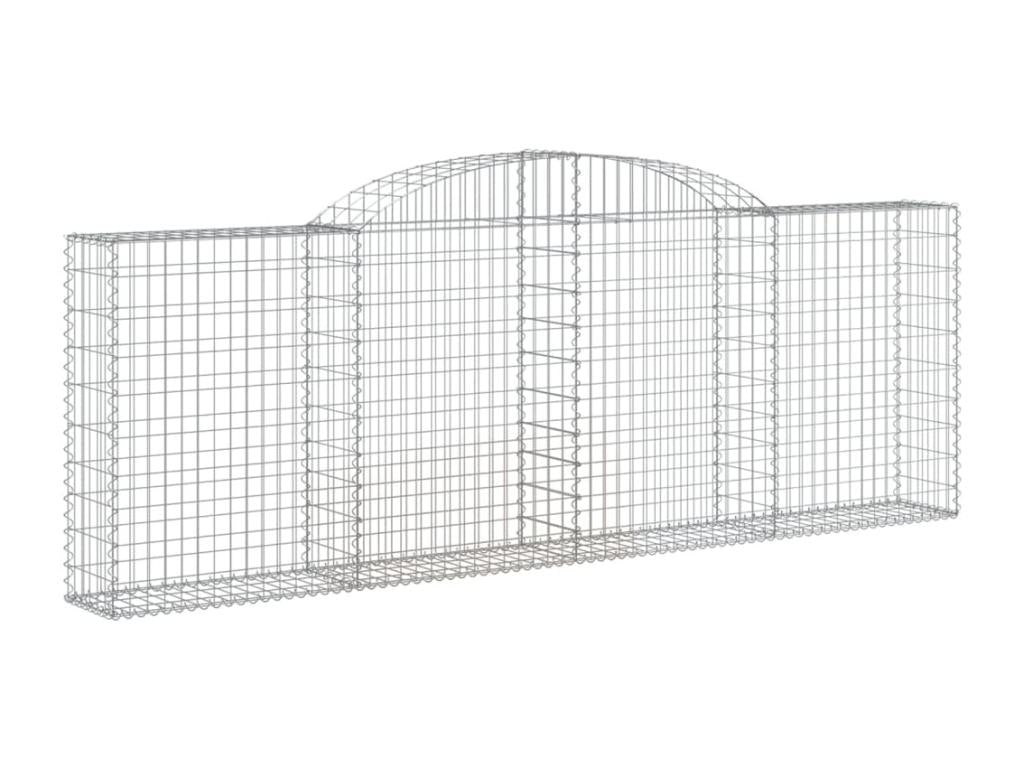 Arched gabion baskets, 7 pcs, 300x30x100-120 galvanized iron PAJG42276