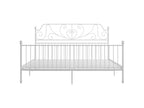 White Metal and Plywood Bed 180x200 NVRG51265