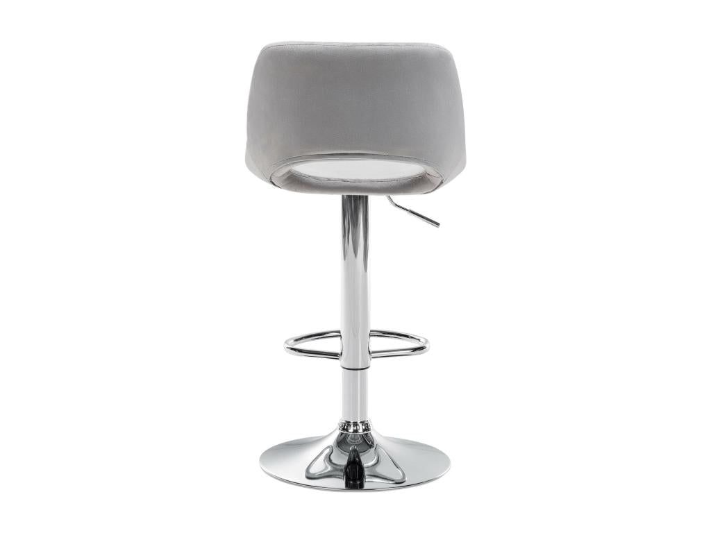Bar stool - Velvet - Light grey - Decohaute HXUK43922