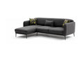 Domopure Left-Hand Corner Sofa, Anthracite Fabric JZFT29048