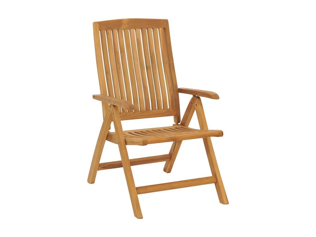 Reclining garden chairs and cushions, set of 6, teak wood IRBT50804