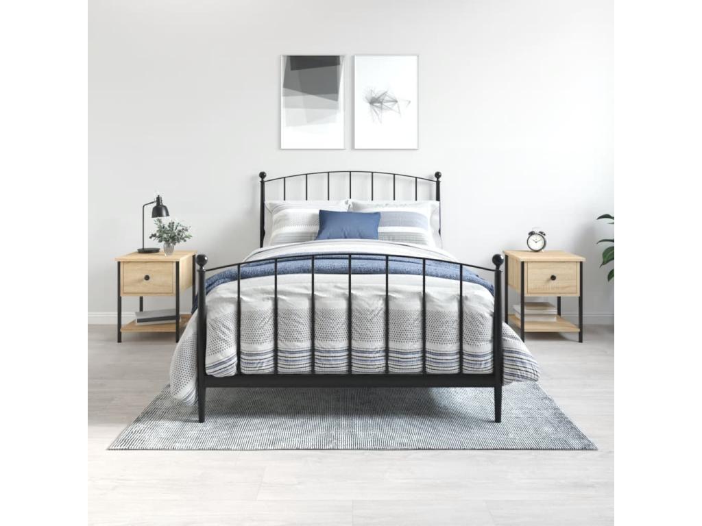 Decohaute 2-piece oak bedside tables, 34x35.5x45 cm, PSHQ12670